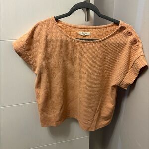 Madewell Peach Short Sleeve Top